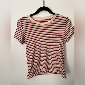 Levis Striped T-Shirt Women Size XS